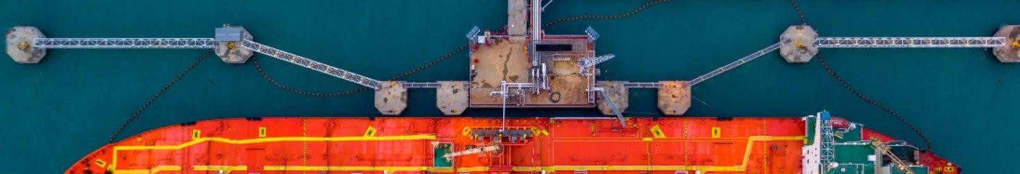 a tanker moored on a tanker jetty